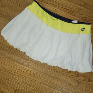Lotto White and Yellow Women's Skirt